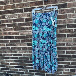 Maxi Blue Floral Skirt